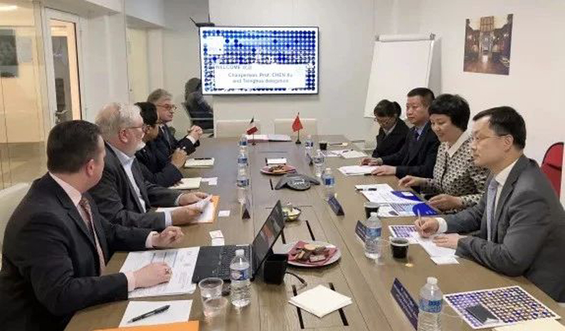 清华大学党委书记陈旭率团访问巴黎科学艺术人文大学